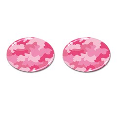 Camo Pink Cufflinks (oval) by MooMoosMumma