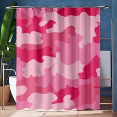 Camo Pink Shower Curtain 60  X 72  (medium)  by MooMoosMumma