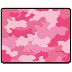 Camo Pink Double Sided Fleece Blanket (medium)  by MooMoosMumma