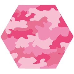 Camo Pink Wooden Puzzle Hexagon