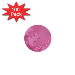 Pink Intricate Swirls Pattern 1  Mini Buttons (100 Pack)  by SpinnyChairDesigns