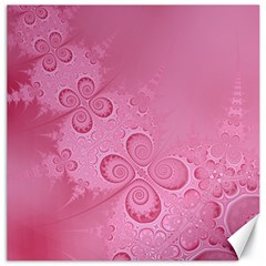 Pink Intricate Swirls Pattern Canvas 16  X 16  by SpinnyChairDesigns