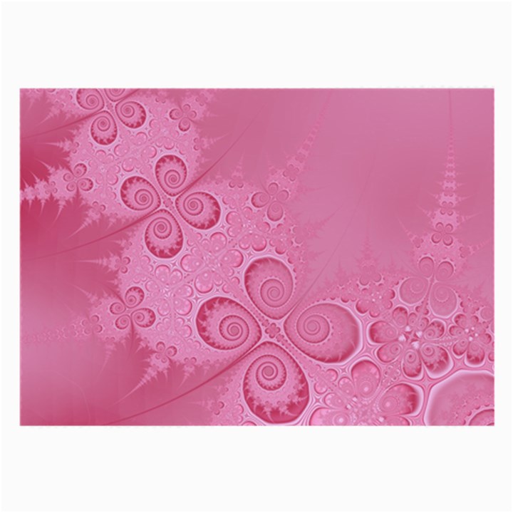 Pink Intricate Swirls Pattern Large Glasses Cloth (2 Sides)