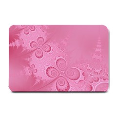 Pink Intricate Swirls Pattern Small Doormat  by SpinnyChairDesigns