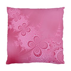 Pink Intricate Swirls Pattern Standard Cushion Case (two Sides) by SpinnyChairDesigns