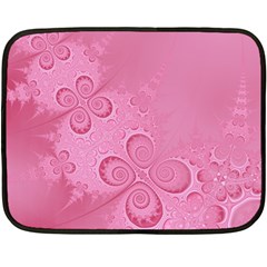 Pink Intricate Swirls Pattern Fleece Blanket (mini) by SpinnyChairDesigns