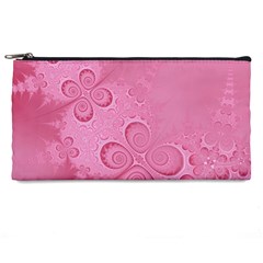 Pink Intricate Swirls Pattern Pencil Case by SpinnyChairDesigns