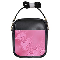 Pink Intricate Swirls Pattern Girls Sling Bag by SpinnyChairDesigns