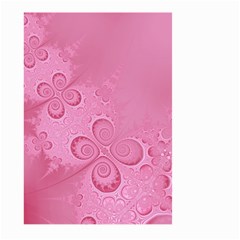 Pink Intricate Swirls Pattern Large Garden Flag (two Sides) by SpinnyChairDesigns