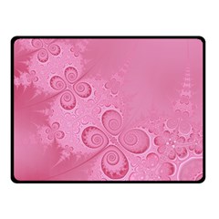 Pink Intricate Swirls Pattern Double Sided Fleece Blanket (small)  by SpinnyChairDesigns