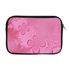 Pink Intricate Swirls Pattern Apple Macbook Pro 17  Zipper Case by SpinnyChairDesigns