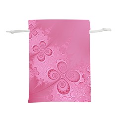 Pink Intricate Swirls Pattern Lightweight Drawstring Pouch (s) by SpinnyChairDesigns