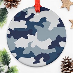 Camo Blue Ornament (round) by MooMoosMumma