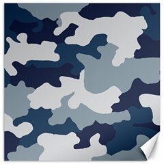 Camo Blue Canvas 12  X 12  by MooMoosMumma