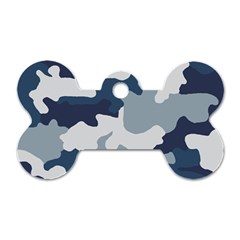 Camo Blue Dog Tag Bone (two Sides) by MooMoosMumma