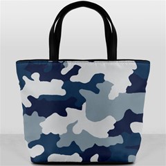 Camo Blue Bucket Bag by MooMoosMumma