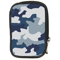 Camo Blue Compact Camera Leather Case by MooMoosMumma