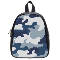 Camo Blue School Bag (small) by MooMoosMumma