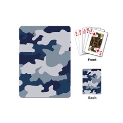 Camo Blue Playing Cards Single Design (mini) by MooMoosMumma