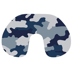 Camo Blue Travel Neck Pillow by MooMoosMumma