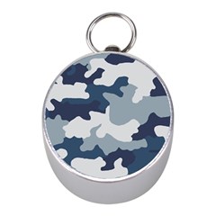 Camo Blue Mini Silver Compasses