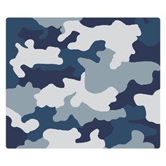 Camo Blue Double Sided Flano Blanket (small)  by MooMoosMumma