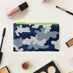 Camo Blue Cosmetic Bag (xs) by MooMoosMumma