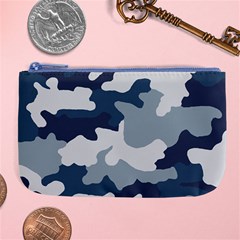 Camo Blue Large Coin Purse by MooMoosMumma