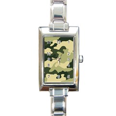 Camo Green Rectangle Italian Charm Watch