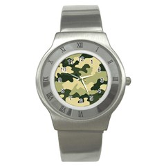 Camo Green Stainless Steel Watch by MooMoosMumma