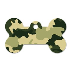 Camo Green Dog Tag Bone (two Sides) by MooMoosMumma