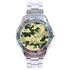 Camo Green Stainless Steel Analogue Watch by MooMoosMumma