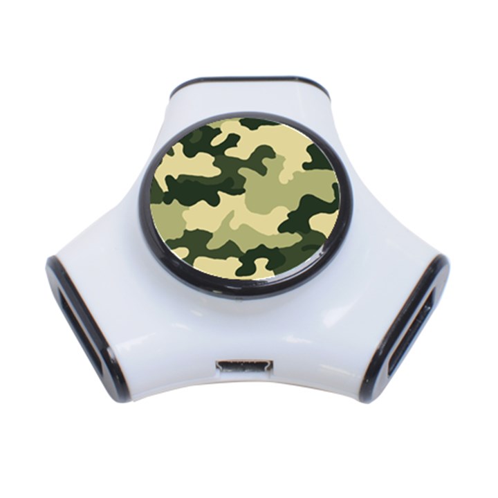 Camo Green 3-Port USB Hub