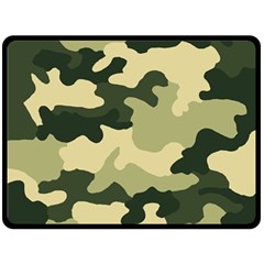 Camo Green Double Sided Fleece Blanket (large)  by MooMoosMumma