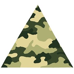 Camo Green Wooden Puzzle Triangle by MooMoosMumma