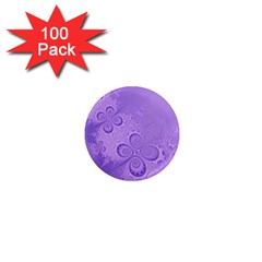 Purple Intricate Swirls Pattern 1  Mini Magnets (100 Pack)  by SpinnyChairDesigns