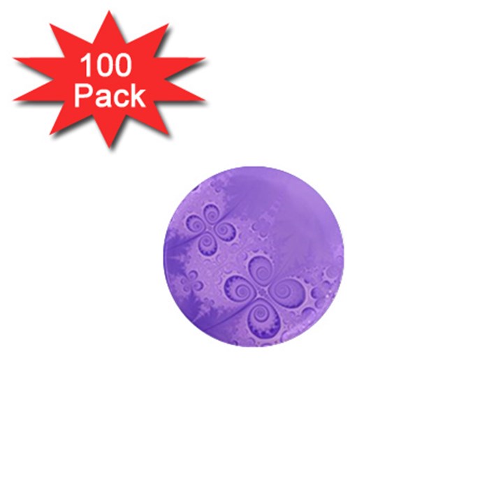 Purple Intricate Swirls Pattern 1  Mini Magnets (100 pack) 