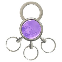 Purple Intricate Swirls Pattern 3-ring Key Chain by SpinnyChairDesigns