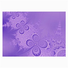 Purple Intricate Swirls Pattern Large Glasses Cloth (2 Sides) by SpinnyChairDesigns