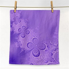 Purple Intricate Swirls Pattern Face Towel by SpinnyChairDesigns