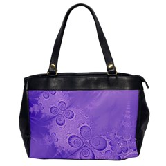 Purple Intricate Swirls Pattern Oversize Office Handbag by SpinnyChairDesigns