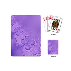 Purple Intricate Swirls Pattern Playing Cards Single Design (mini) by SpinnyChairDesigns