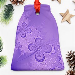 Purple Intricate Swirls Pattern Ornament (bell) by SpinnyChairDesigns