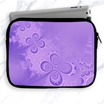 Purple Intricate Swirls Pattern Apple iPad 2/3/4 Zipper Cases Front