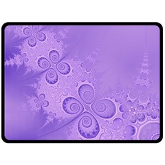 Purple Intricate Swirls Pattern Double Sided Fleece Blanket (large)  by SpinnyChairDesigns