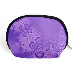 Purple Intricate Swirls Pattern Accessory Pouch (medium) by SpinnyChairDesigns