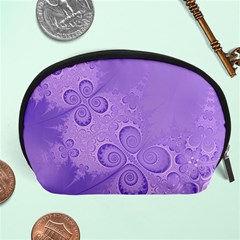 Purple Intricate Swirls Pattern Accessory Pouch (large) by SpinnyChairDesigns