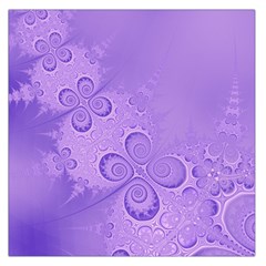 Purple Intricate Swirls Pattern Large Satin Scarf (square) by SpinnyChairDesigns