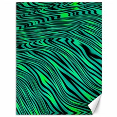 Black And Green Abstract Stripes Pattern Canvas 36  X 48  by SpinnyChairDesigns