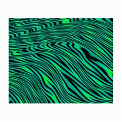 Black And Green Abstract Stripes Pattern Small Glasses Cloth (2 Sides) by SpinnyChairDesigns